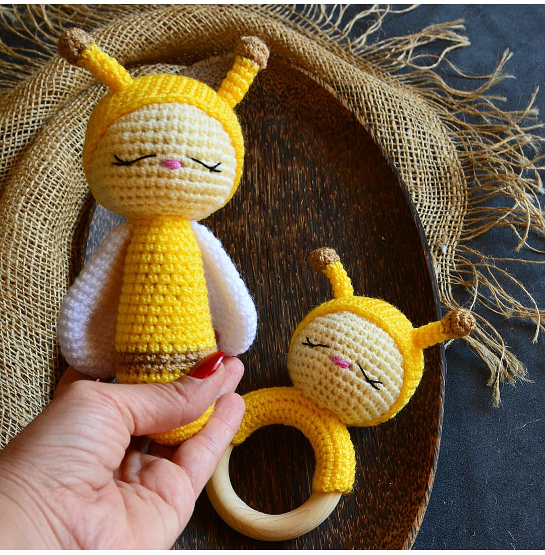 Rattles - Bee Strait Rattle and Teething Rattle