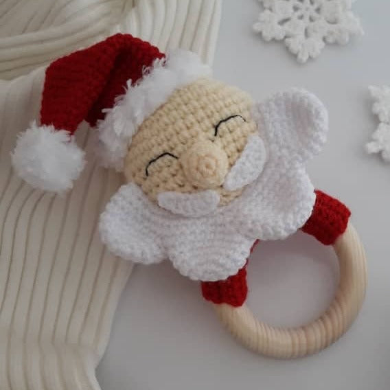 Rattle (Teething) - Santa