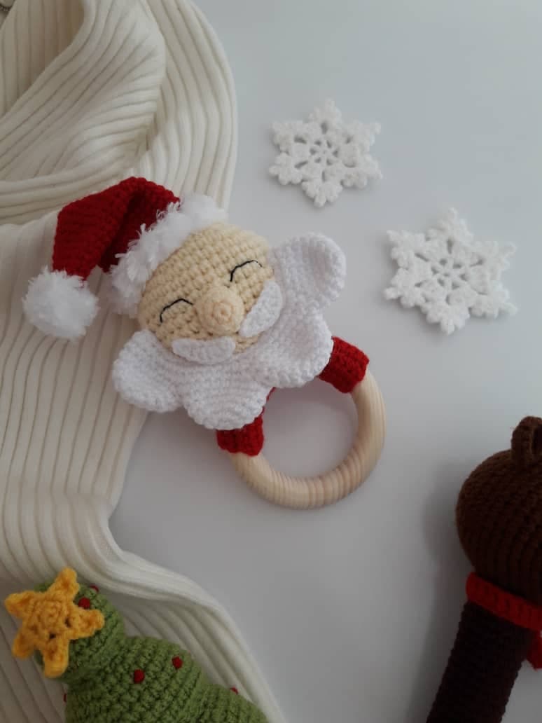 Rattle (Teething) - Santa