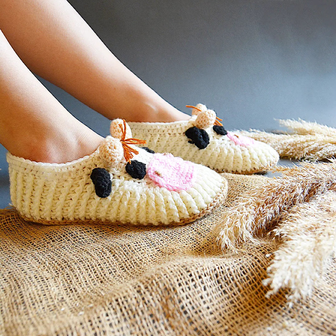 Animal Slippers - Cow