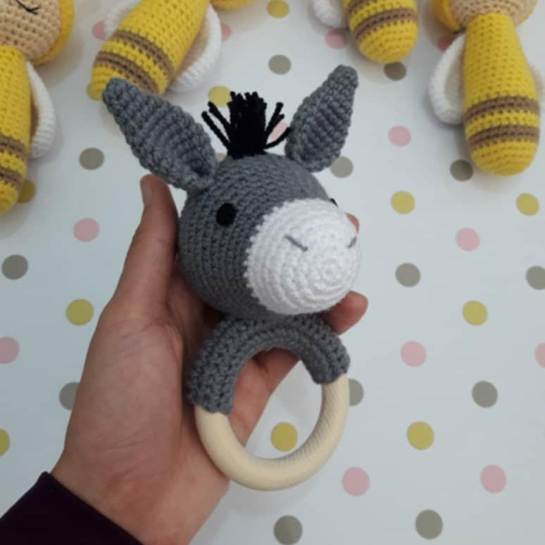 Rattles - Donkey Strait Rattle and Teething Rattle