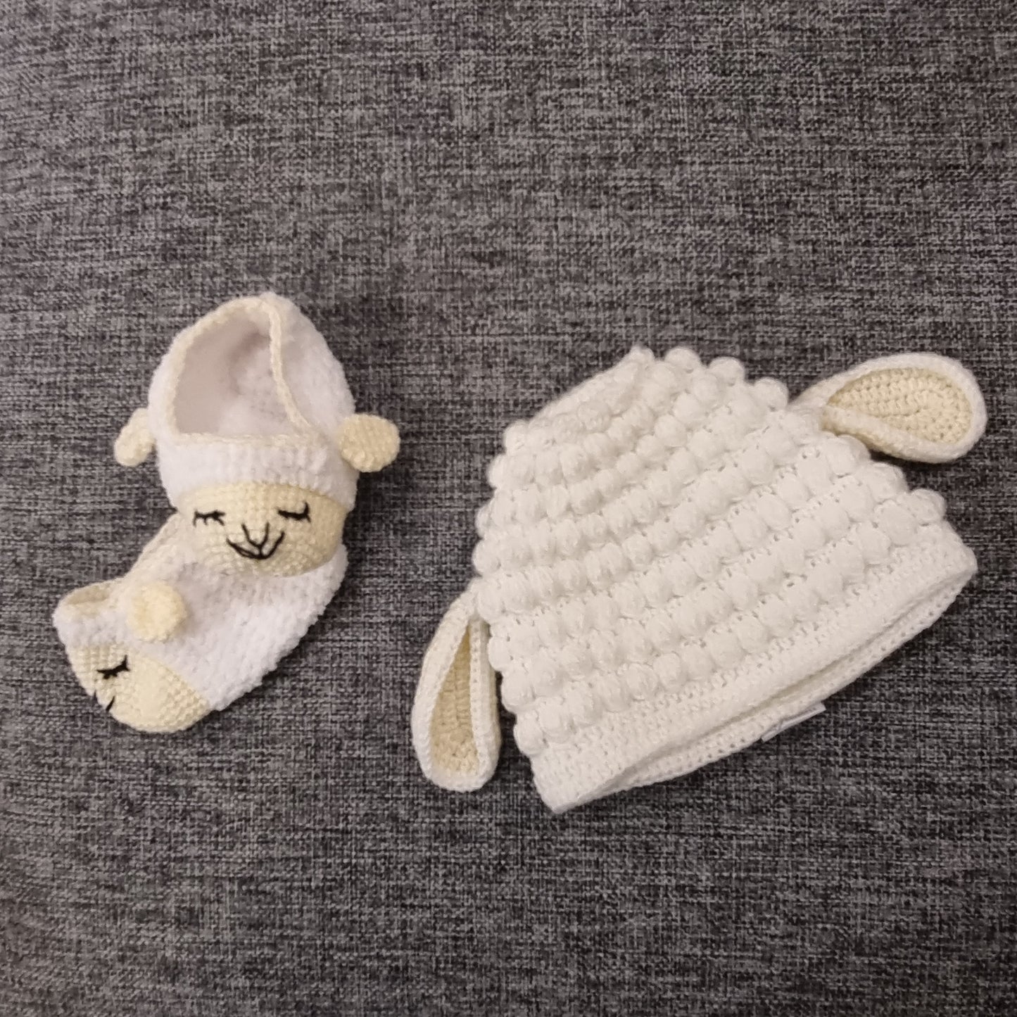 Booties and Beanie - Lamb