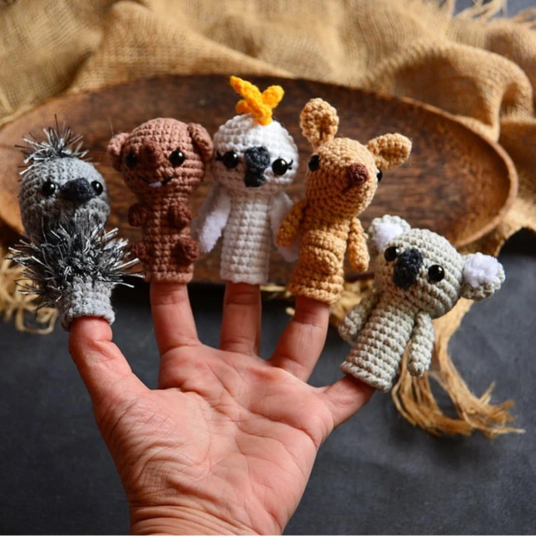 Funny finger Puppets - Australian animals