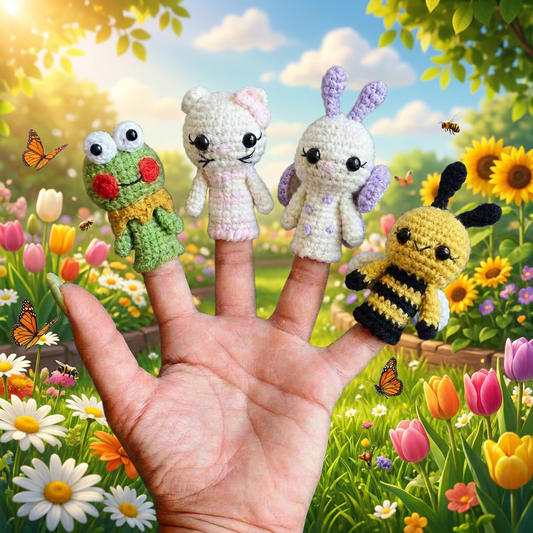 Funny finger Puppets - Garden Creatures