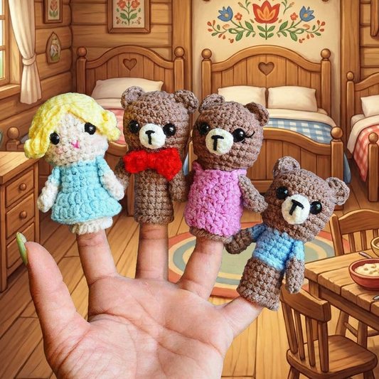Funny finger Puppets - Goldilocks and the Three Bears