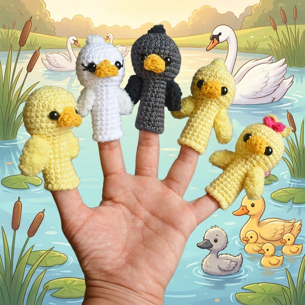 Funny finger Puppets -The Ugly Ducking