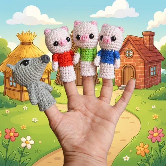 Funny finger Puppets - Three Little Pigs