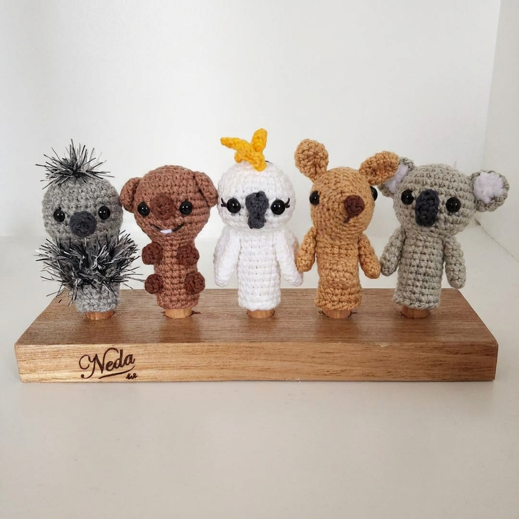 Funny finger Puppets - Australian animals