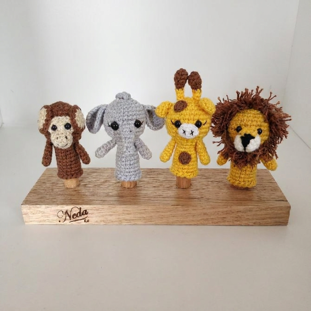 Funny finger Puppets - Savannah Animals