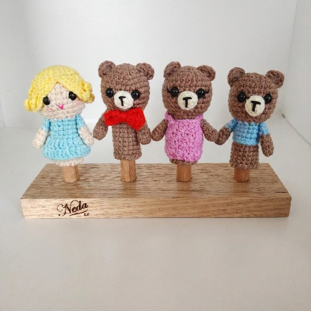 Funny finger Puppets - Goldilocks and the Three Bears