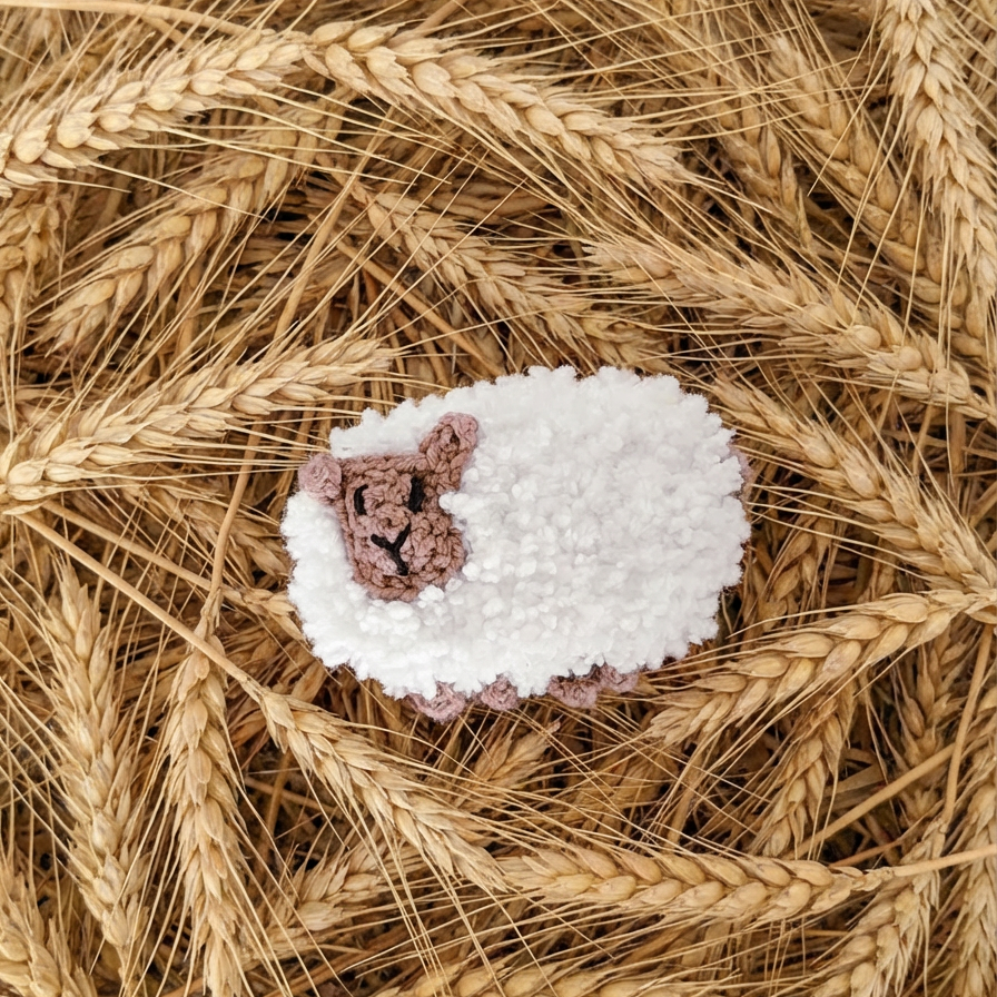 Hair Clip - Sheep (Brown)