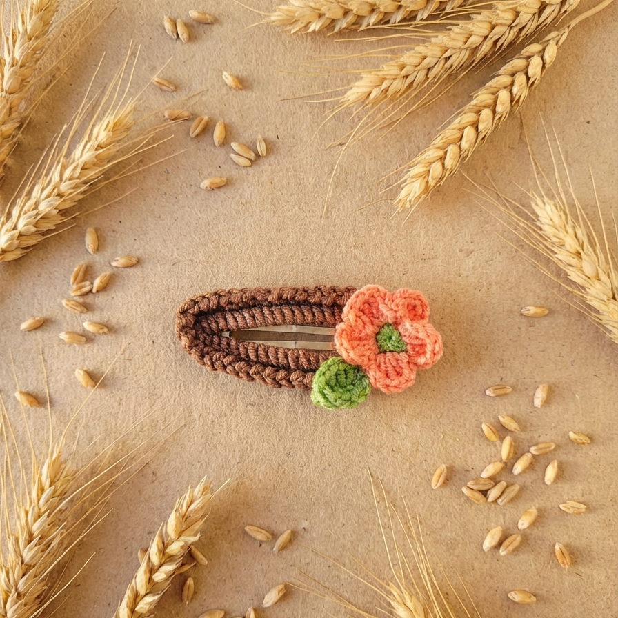 Hair Clip - Flower (Apricot)
