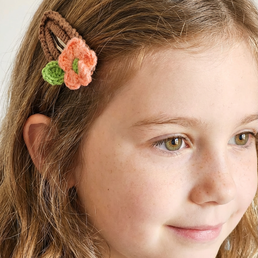 Hair Clip - Flower (Apricot)