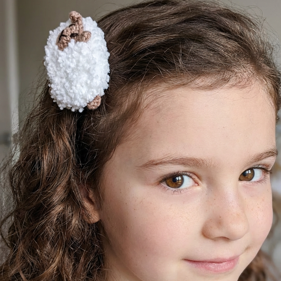 Hair Clip - Sheep (Brown)