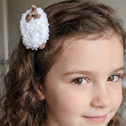 Hair Clip - Sheep (Brown)