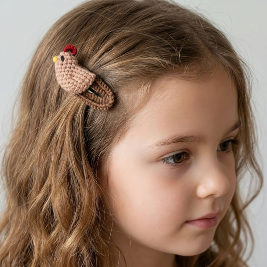 Hair Clip - Chicken (brown)