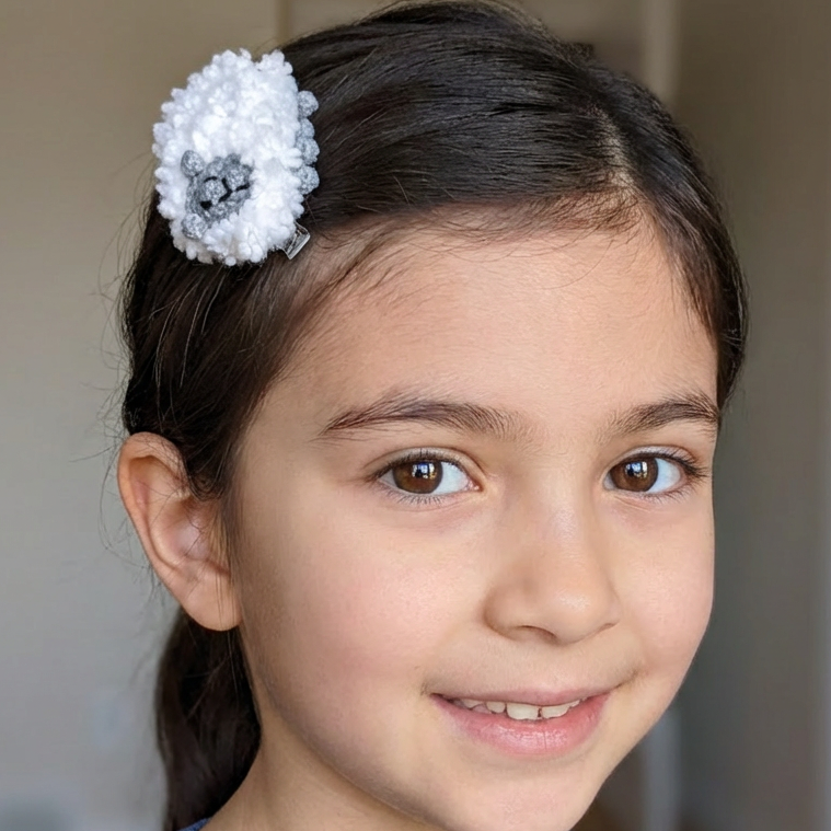 Hair Clip - Sheep (Grey)