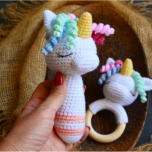 Rattles - Unicorn Strait Rattle and Teething Rattle