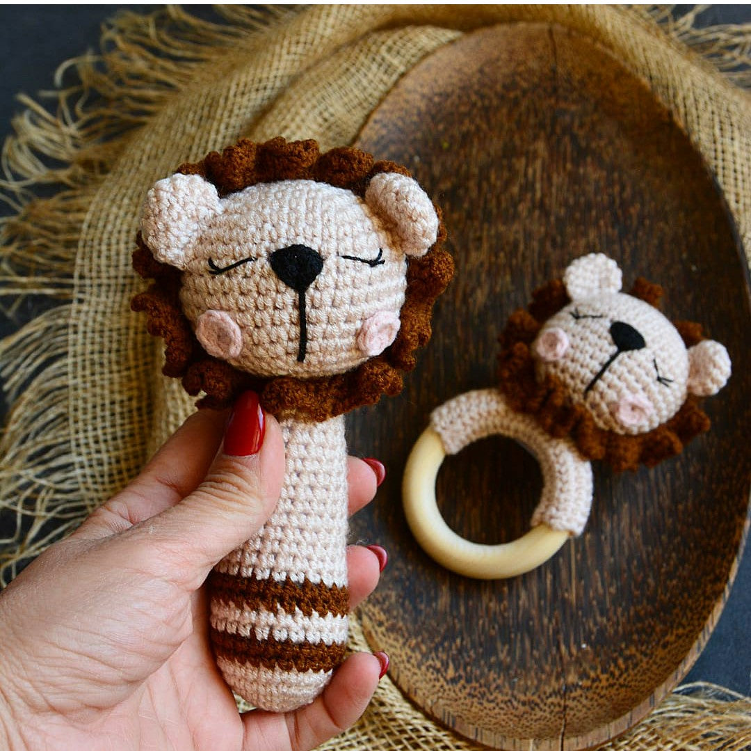 Rattles - Lion Strait Rattle and Teething Rattle