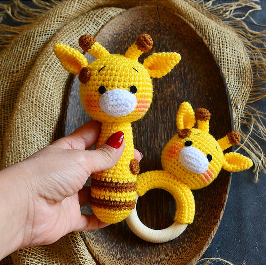 Rattles - Giraffe Strait Rattle and Teething Rattle
