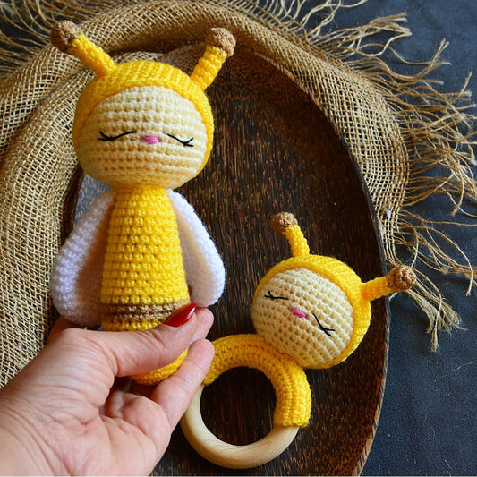 Rattles - Bee Strait Rattle and Teething Rattle