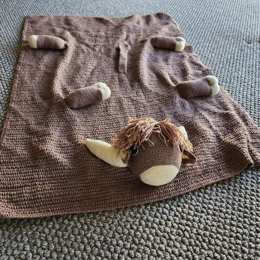 Baby Blanket - Highland Cow (Poly blend, not cotton)