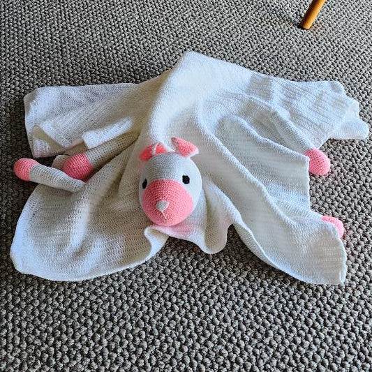 Baby Blanket - Bunny Rabbit (Poly blend, not cotton)