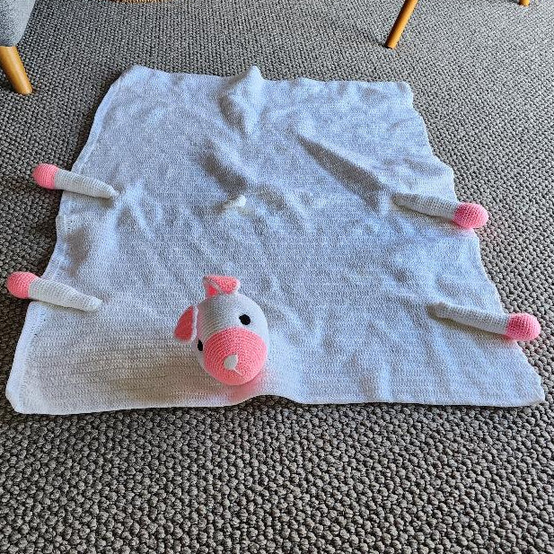 Baby Blanket - Bunny Rabbit (Poly blend, not cotton)
