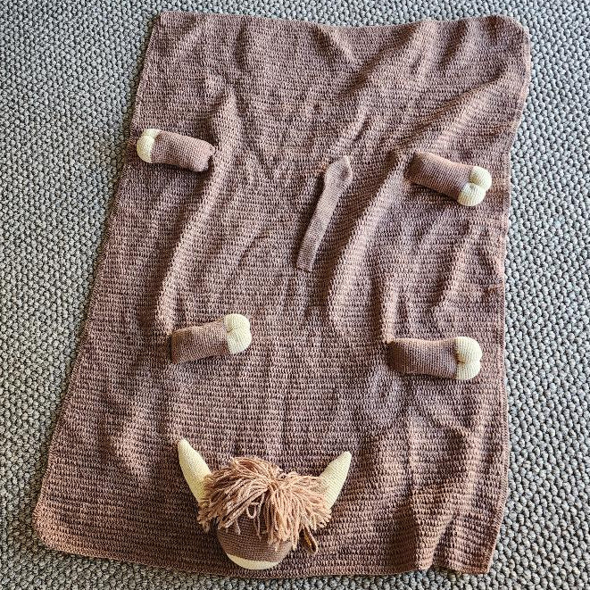 Baby Blanket - Highland Cow (Poly blend, not cotton)