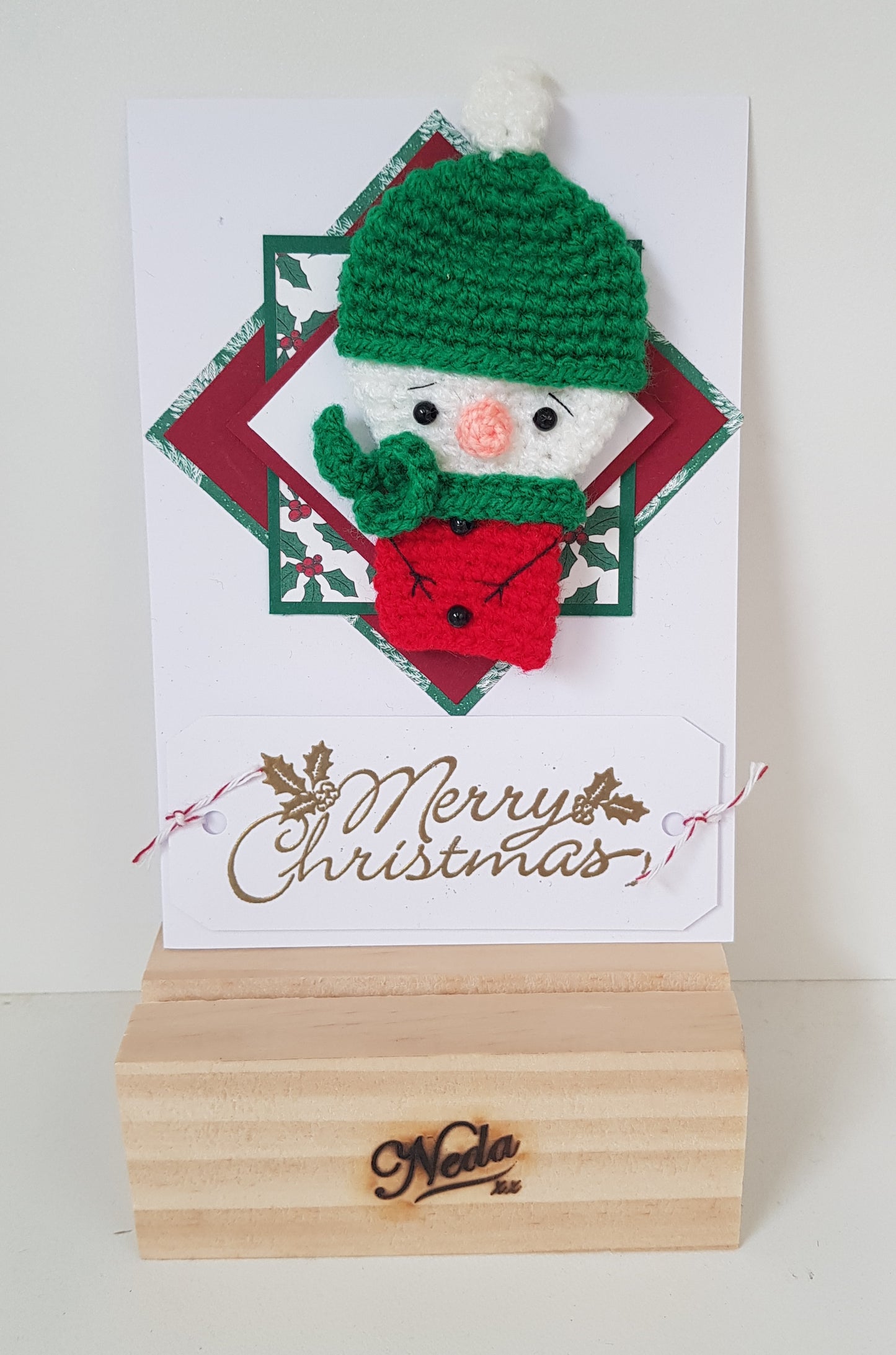 Card Creature Brooch - Snowman 2