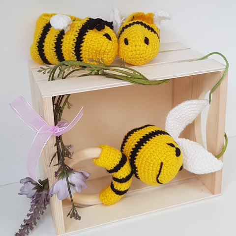 Baby Gift Set - Bee Booties and Teething