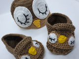 Booties and Beanie - Owl