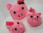 Booties and Beanie - Pig