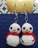 Card Creature Earrings - Snowman 3