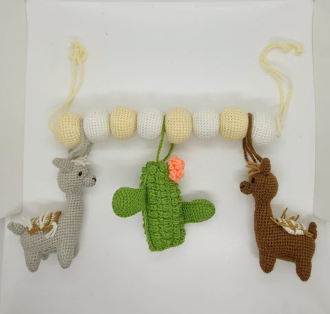 Pram/Cot Creature - Hanging - Llamas