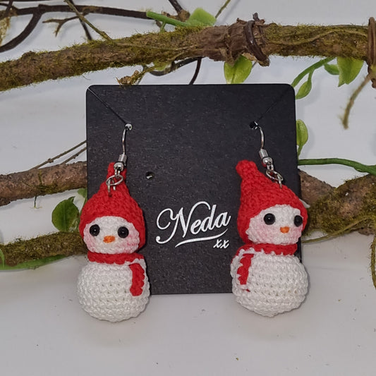 Christmas Earrings - Snowman 2