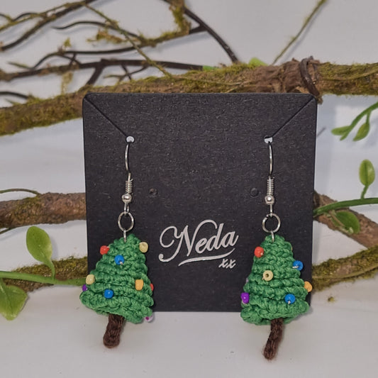 Card Creature Earrings - Christmas Tree