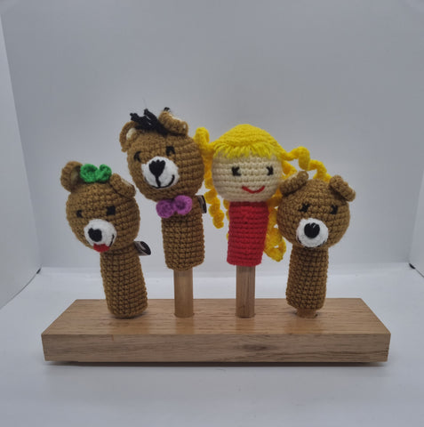 Funny finger Puppets - Goldilocks and the Three Bears (4 figures)